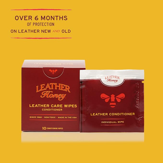 Leather Honey Leather Conditioner Wipes: Restore Leather On-The-Go. Protect & - Image 2
