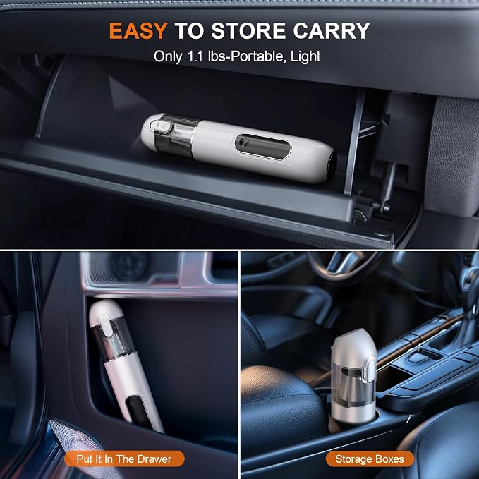 4-in-1 Handheld Cordless Car Vacuum – 19000PA, Brushless Motor, 2-in-1 Blow & - Image 7