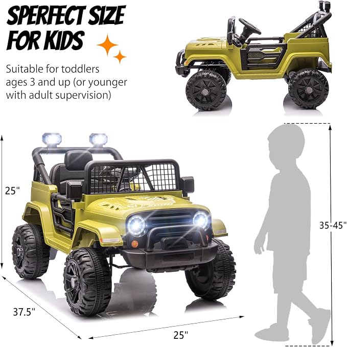 JOYMOR 12V Kids Ride on Truck - Image 2