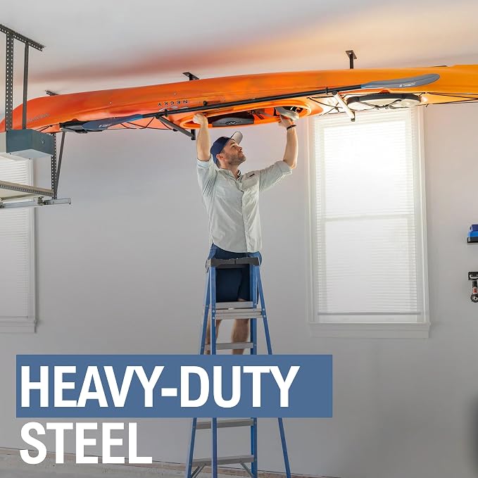 StoreYourBoard Adjustable Kayak Ceiling Rack – Hi Port 2 Garage Ceiling Kayak - Image 3
