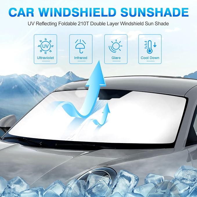 KUST Windshield Sun Shade for 2012-2019 Porsche 911 Coupe Accessories Custom - Image 2
