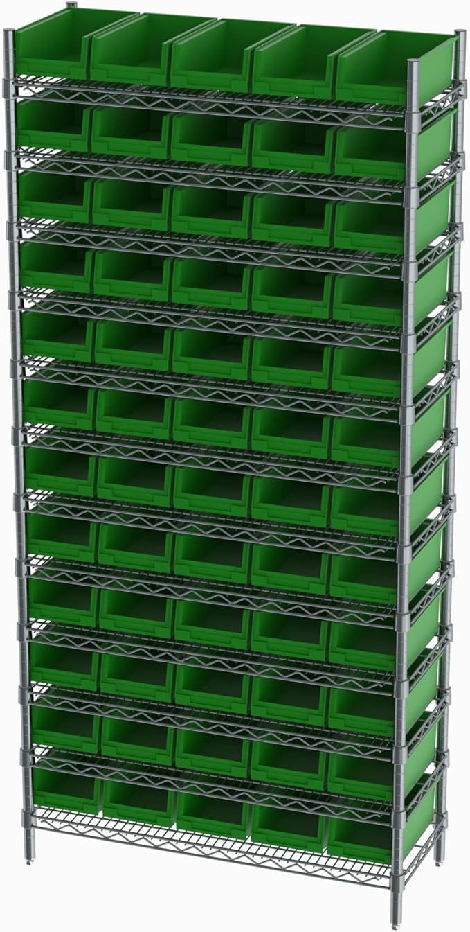 Hudson Exchange 36x14x74, Industrial Wire Shelving Unit by HudsonExchange