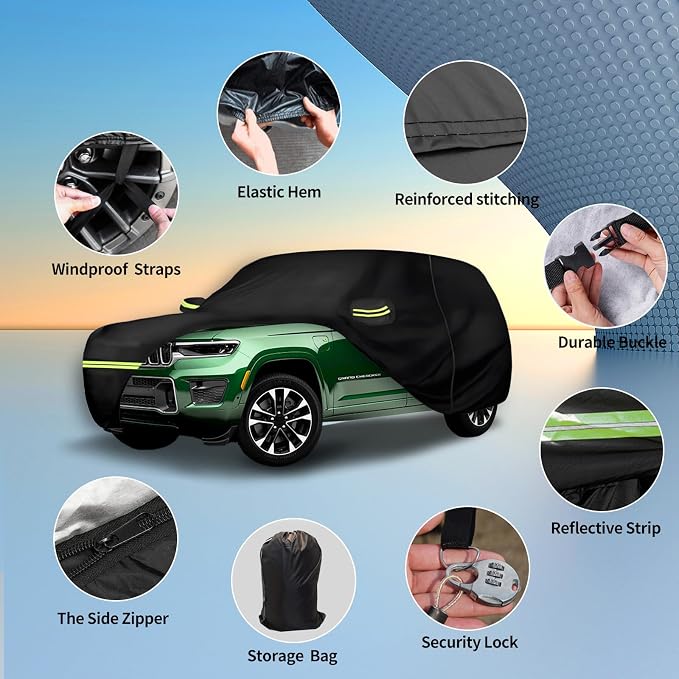 Waterproof Car Covers for 2010-2025 Jeep Grand Cherokee Custom Heavy Duty - Image 2