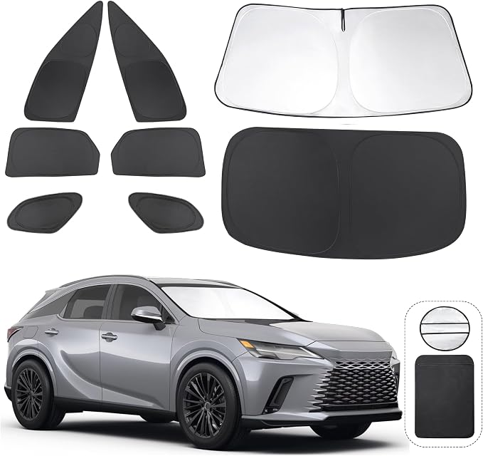 TINGLU Window Shades for Lexus RX 2023 2024 2025 Accessories Car Side Full by TINGLU