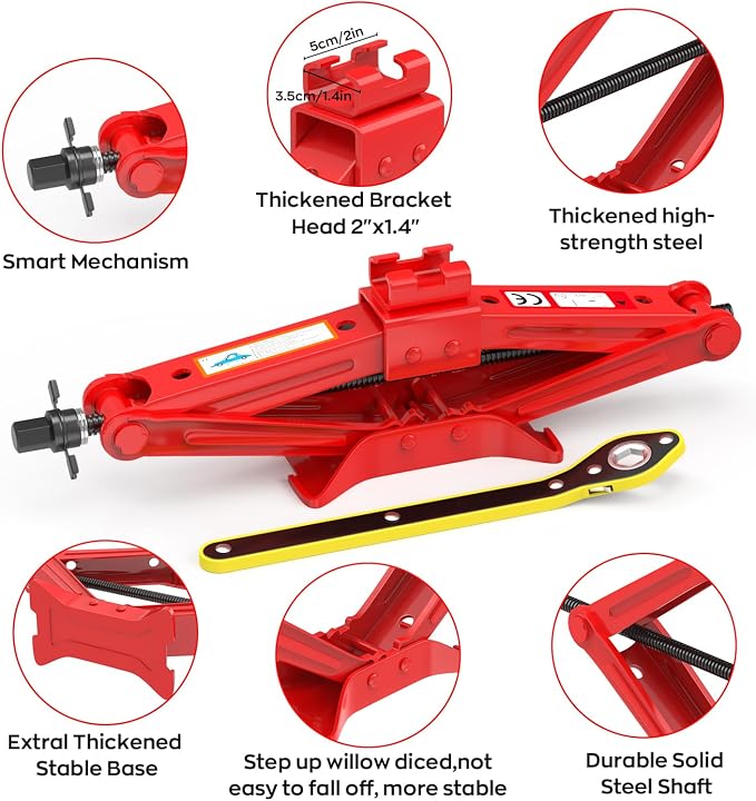 IMAYCC Car Jack Kit Scissor Jack - Image 4