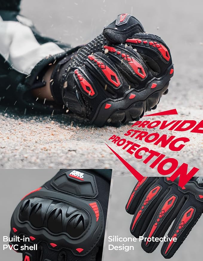 KEMIMOTO Motorcycle Gloves for Men/Women, Touchscreen Dirt Bike Gloves - Image 3
