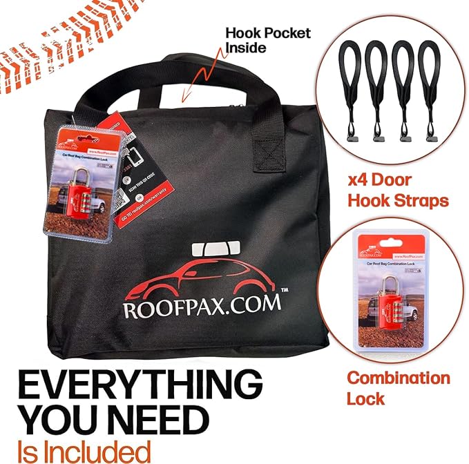 RoofPax Expandable 15/19 cft. Car Rooftop Cargo Carrier Bag Waterproof Storage - Image 7