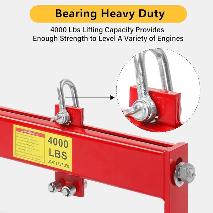 4000lbs 2 Ton Load Lever Engine Hoist Crane Cherry Picker Lift Tool Heavy Duty - Image 3