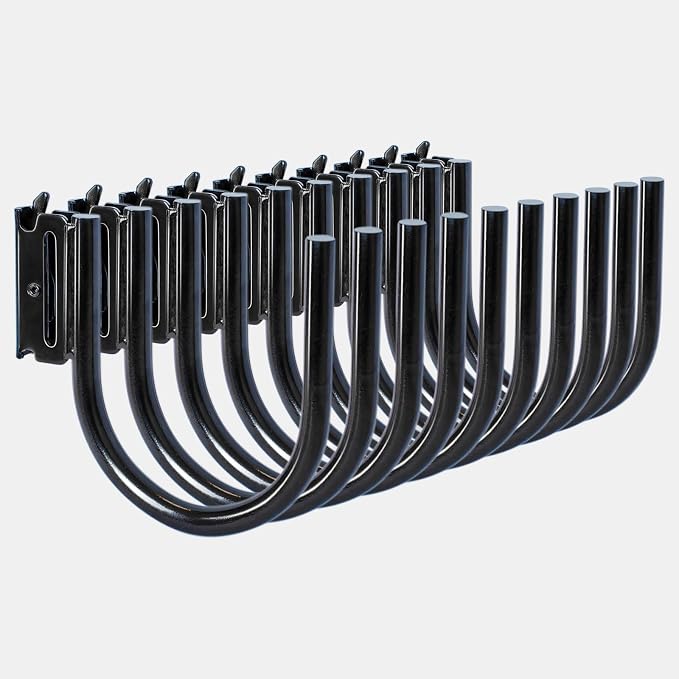 10-Pack 4" E Track J Hooks, Heavy Duty Black Steel Hanger 1, 400lbs Break - Image 8