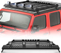 Roof Rack Cargo Basket with 4PCS LED Light Bar Compatible by YZONA