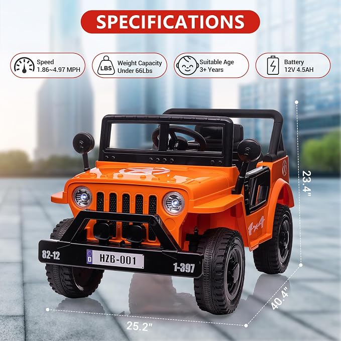 Ride On Car, 12V Electric Car for Kids - Image 3