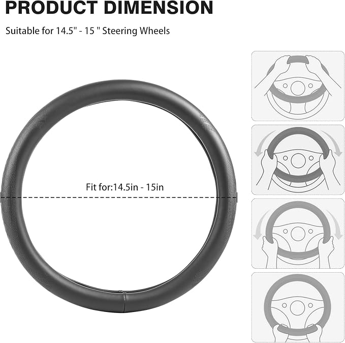 【2025 Model】 Real Cowhide Steering Wheel Cover - Image 6