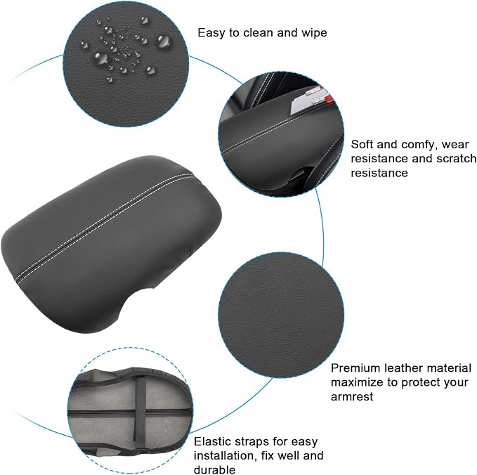 SXCY for 2024 2025 2026 Mustang Armrest Cover for Ford Mustang 2025 2026 - Image 5