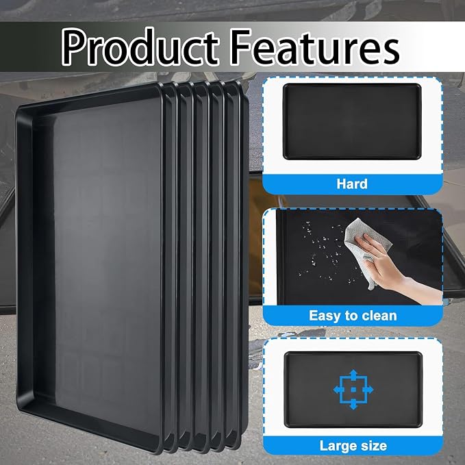 6Pcs Auto Oil Drip Pan Extra Large Oil Drip Pan - Image 2