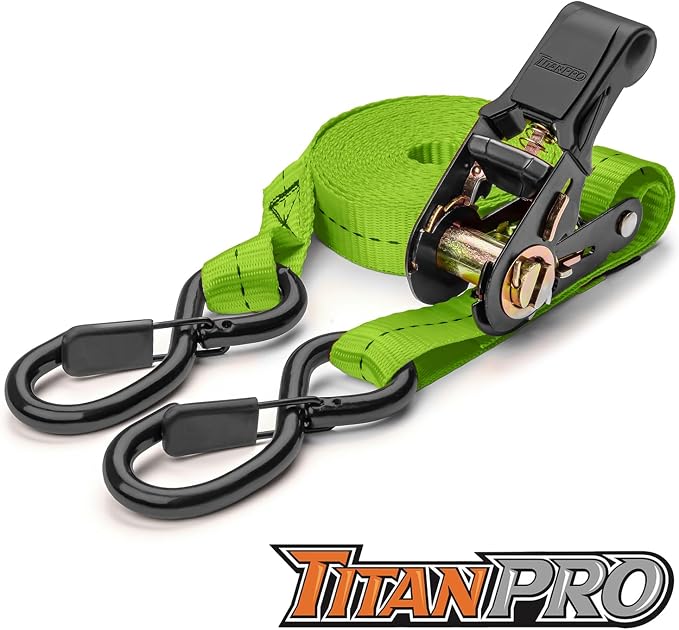 TitanPro Heavy Duty Ratchet Straps 4-Pack - Image 7