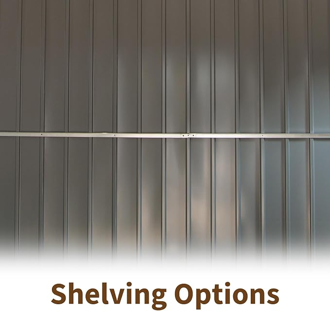 IKERY Large Galvanized Steel Storage Shed - Image 6