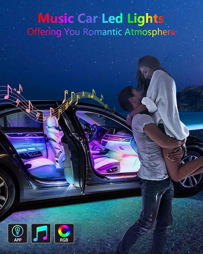 YM E-Bright RGB Car Led Strip Lights - Image 2