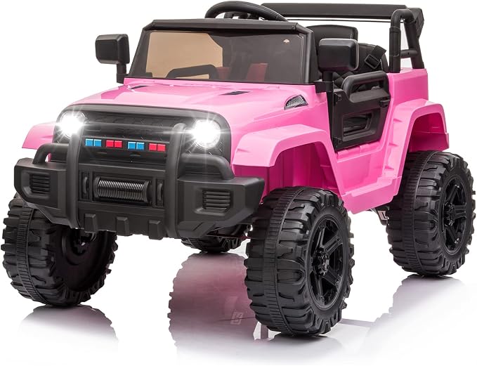 JOYMOR Ride on Truck with Remote Control, 4 Wheels 12V Battery Powered Kids Car by JOYMOR