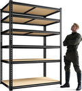 84" H Garage Shelving, 6 Tier Storage Shelves Load 3000 lbs, Adjustable Garage by Durayloly