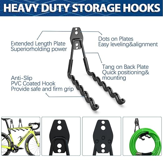 3-H Garage Wall Hooks 28 Pack, Garage Hooks Heavy Duty - Image 5