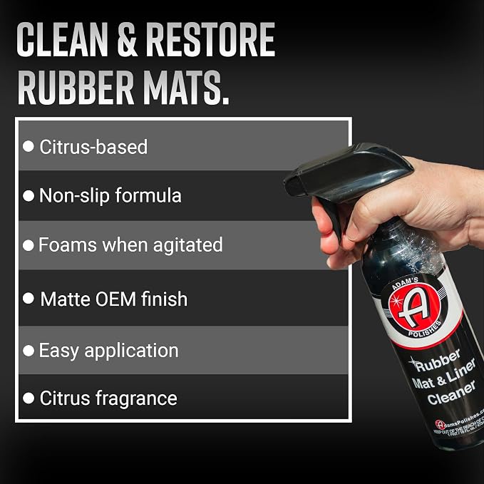 Adam's Polishes Rubber Mat & Liner Cleaner Protectant & Rubber Floor Mat - Image 2