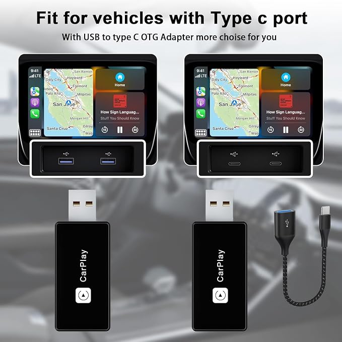 Wireless CarPlay Adapter, Converts Wired to Carplay Wireless Adapter - Image 7