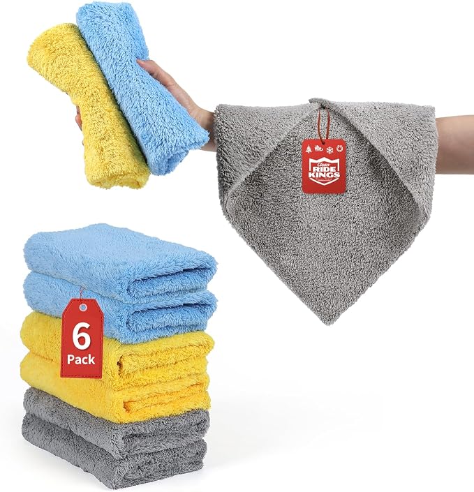 Microfiber Towel for Car Cleaning, Cleaning Supplies Upgraded 450gsm Ultra-Thick - Image 8