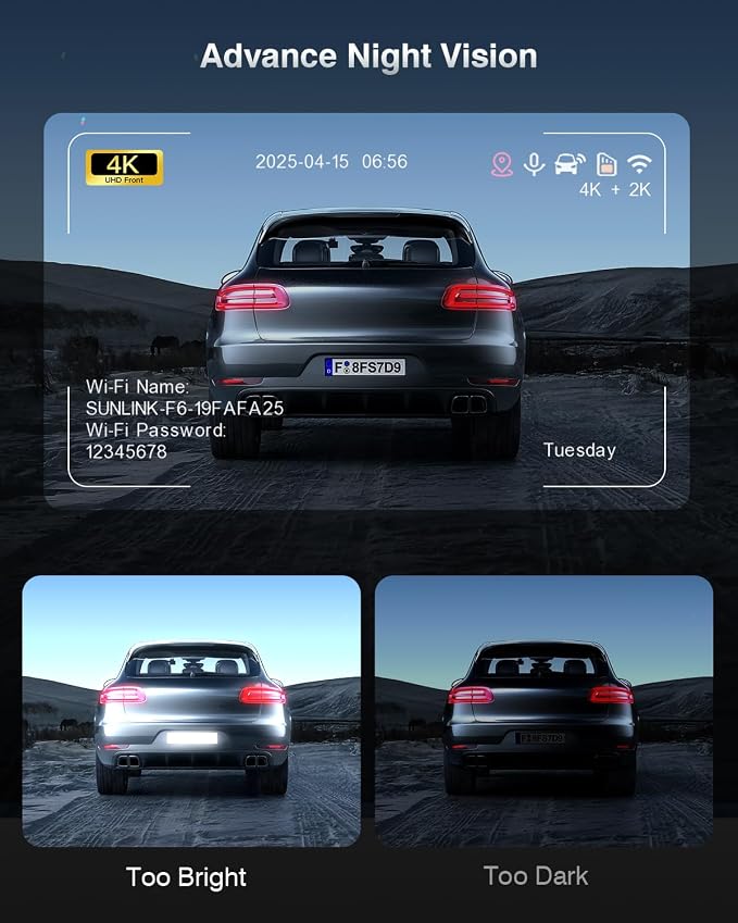 4K Dash Cam Front and Rear - Image 3