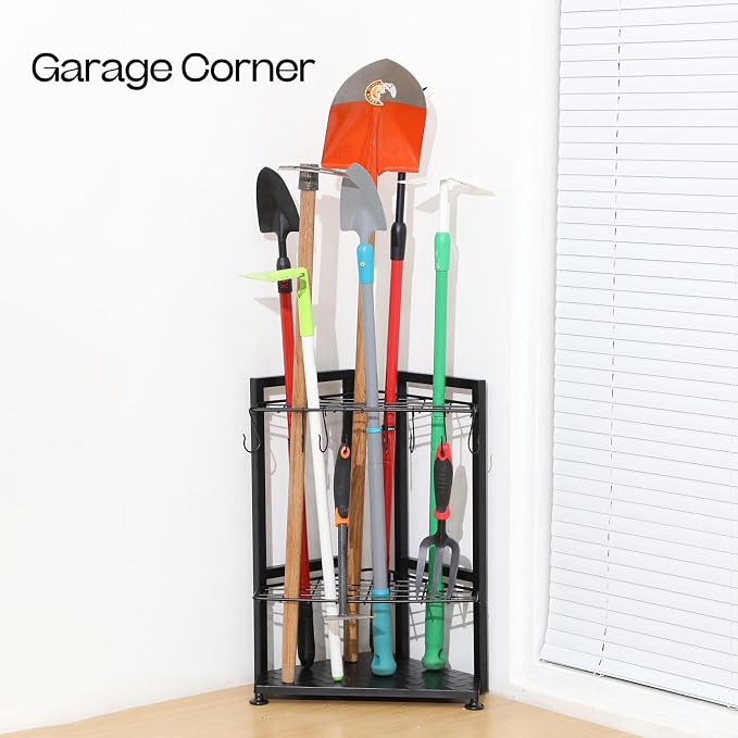 Garden Tool Organizer, Yard Tool Rack Heavy Duty, Free Standing - Image 2