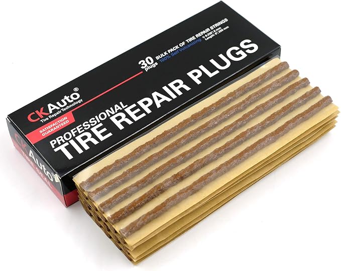 CKAuto 30pcs 8" Brown Tire Repair Strings, Automotive Tool Tire Repair Plugs by CKAuto