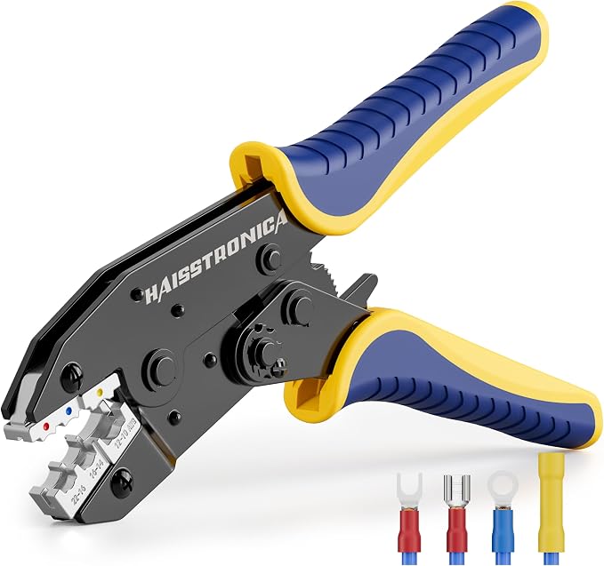haisstronica Crimping Tool for Insulated Electrical Wire Connectors-AWG 22-10 by HAISSTRONICA