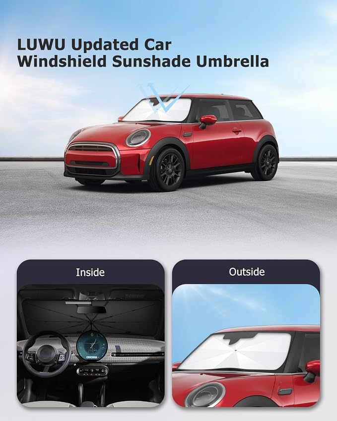 2025 Upgrade Car Windshield Sun Shade Windshield Sunshade Umbrella Protect Car - Image 10
