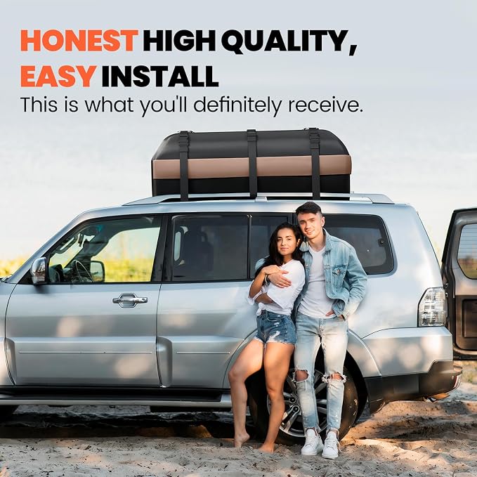 Asinking Car Rooftop Cargo Carrier Bag, 22 Cubic Feet Waterproof Roof Cargo Bag - Image 7