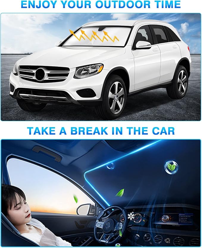 KUST Windshield Sun Shade for Audi A6 Accessories 2019-2024 2025 Window Shade - Image 5