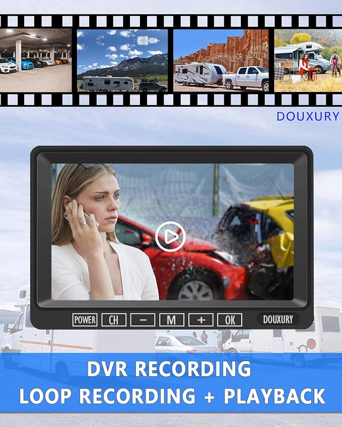 FHD 1080P 2 Digital RV Wireless Backup Camera System - Image 2