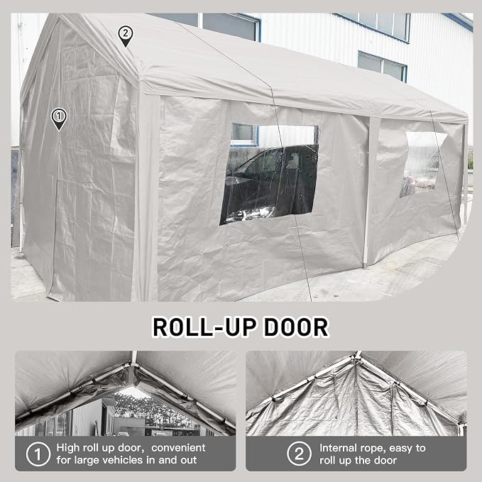 Car Canopy Portable Garage Duty Carport - Image 5