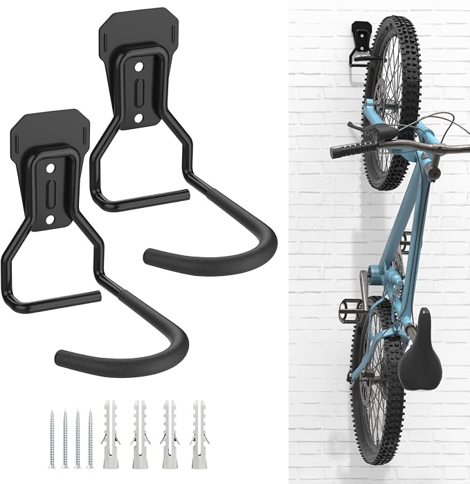Bike Wall Mount with Fixed Hook, Heavy Duty Bike Storage Rack, Bike Rack by Housolution