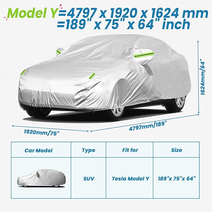 Tesla Model Y Waterproof SUV Car Cover - Image 2