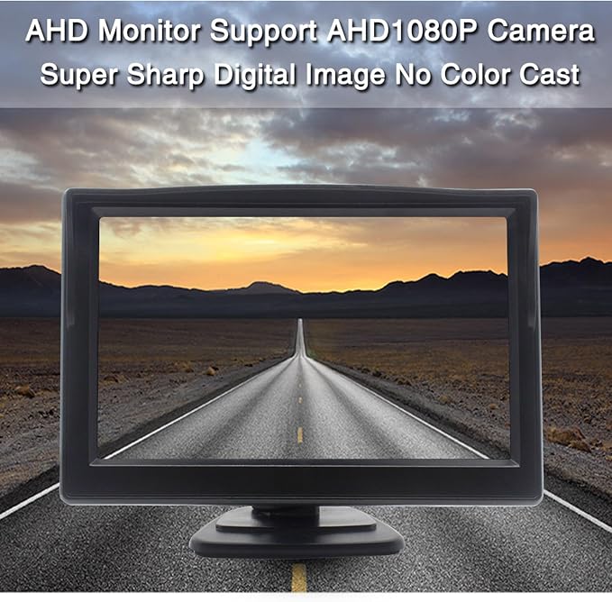 Wired Backup Camera for Truck 5 '' AHD 1080P Front Rear View Monitor KIT 2K - Image 4