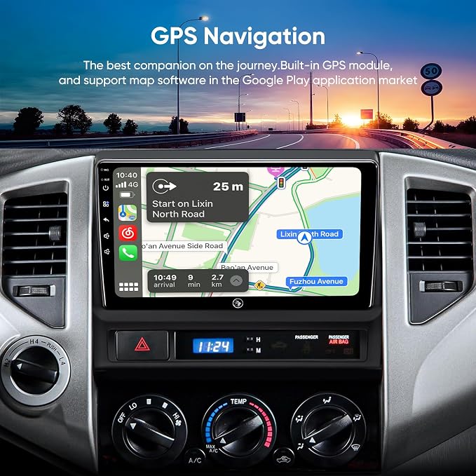for Toyota Tacoma Radio Upgrade 2005-2015, QLED Touch Screen Car Stereo 9 inch - Image 3