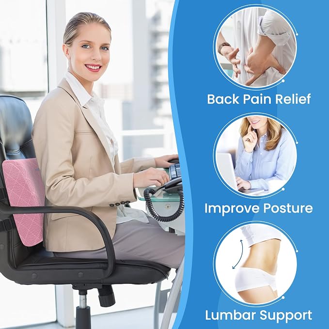 Lumbar Support Pillow for Office Chair Back Support Lumbar Pillow for Car - Image 4