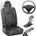 MYFAMIREA 250 PCS Disposable Car Seat Covers Clear Plastic Vehicle Seat by MYFAMIREA