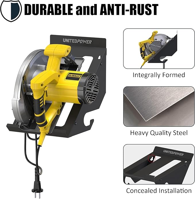 UNITEDPOWER Circular Saw Holder, Wall Mount Storage Rack Organizer - Image 3