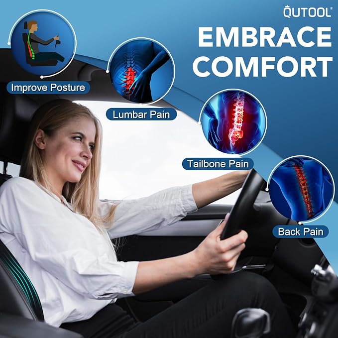 QUTOOL Lumbar Support Pillow for Car, Truck Accessories Travel Essentials - Image 3