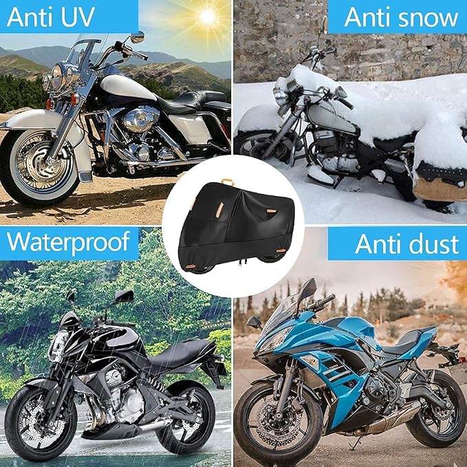 300D Oxford Heavy Duty Motorcycle Cover, Dirt Bike Cover, 96 inch XL - Image 6