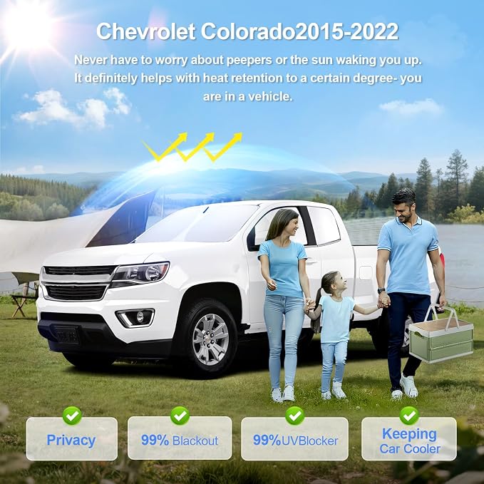 6pcs Car Window Shades for Chevrolet Colorado 2015-2022 Accessories, Windshield - Image 2