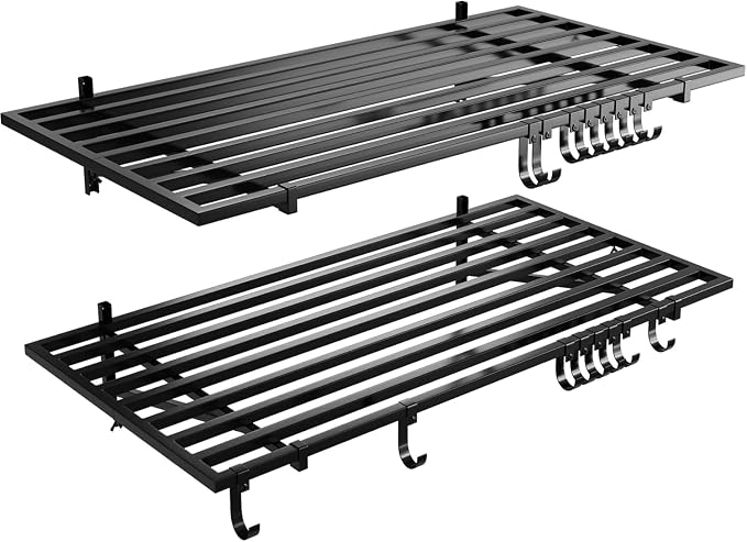2 Pack Heavy Duty Garage Wall Shelves, Wall Organization System, Holds 250 lbs - Image 7