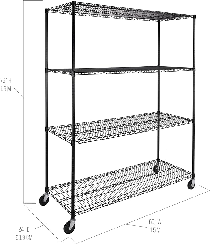 Seville Classics UltraDurable Heavy Duty NSF Solid Steel Wire Rack Storage Unit - Image 3
