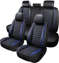 Leather Car Seat Covers Full Set, Universal Faux Leather Car Seat Covers 5 Seats by MINGBRONCARSEATCOVER