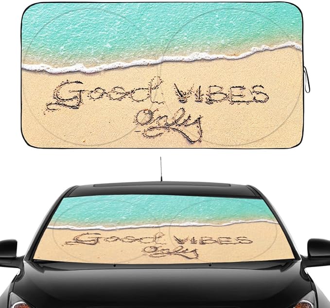 Gven Sun Shade for Car Windshield, Beach Style, Blocks 99% UV Rays, Reflective by Gven